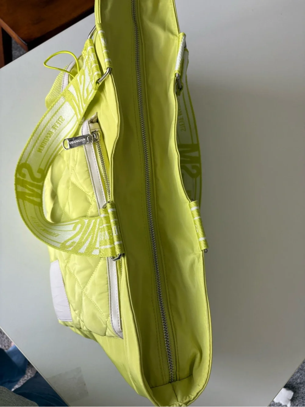 Steve Madden Bright yellow full Zip Tote or travel bag